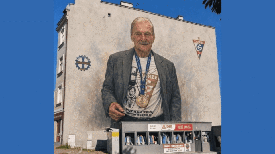 Mural dla legendarnego kapitana Górnika Zabrze. Ruszyła zbiórka na prezent urodzinowy dla Stanisława Oślizło