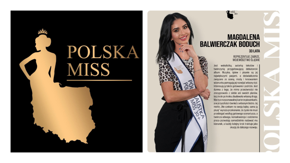Duży sukces zabrzanki na ogólnopolskiej scenie beauty! Magdalena Balwierczak-Boduch jako jedyna reprezentantka Zabrza zakwalifikowała się do półfinału prestiżowego konkursu Polska Miss 30+ 2026. Przed nią decydujące starcie o awans do ścisłego finału.